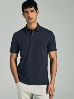 Poloshirts|Next Marineblauw/grijs/roze - Set van 3 jersey poloshirts met korte mouwen