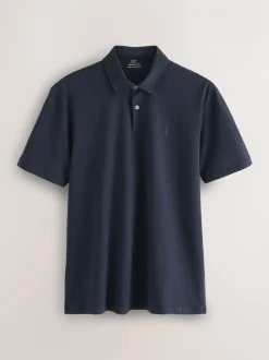 Poloshirts|Next Marineblauw/grijs/roze - Set van 3 jersey poloshirts met korte mouwen
