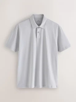 Poloshirts|Next Marineblauw/grijs/roze - Set van 3 jersey poloshirts met korte mouwen