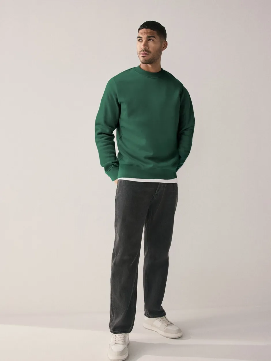 Sweaters En Hoody´S|Sweaters En Hoody´S|Next - Cotton Rich Jersey Crew Sweatshirts 2 Pack Marineblauw/groen