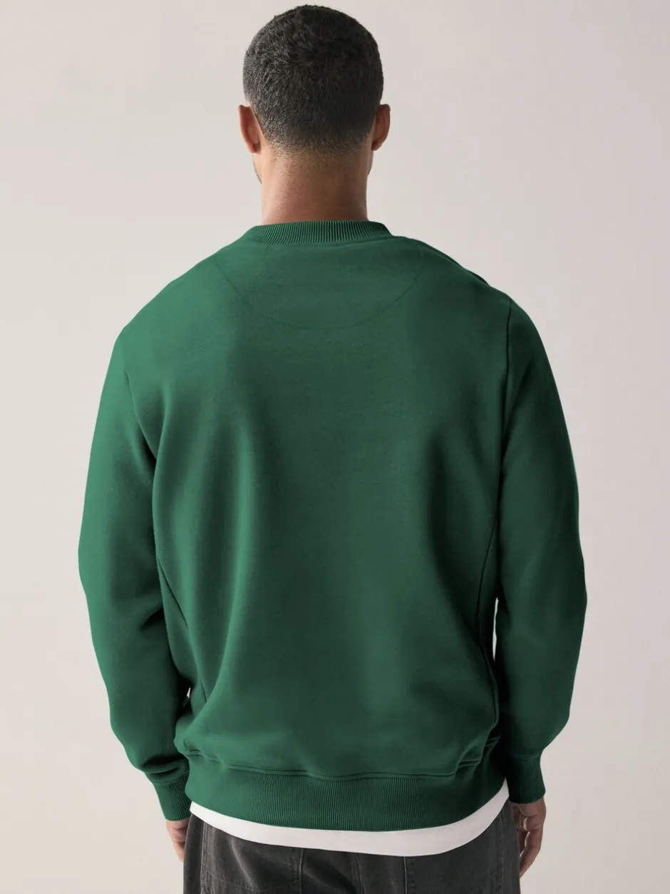 Sweaters En Hoody´S|Sweaters En Hoody´S|Next - Cotton Rich Jersey Crew Sweatshirts 2 Pack Marineblauw/groen