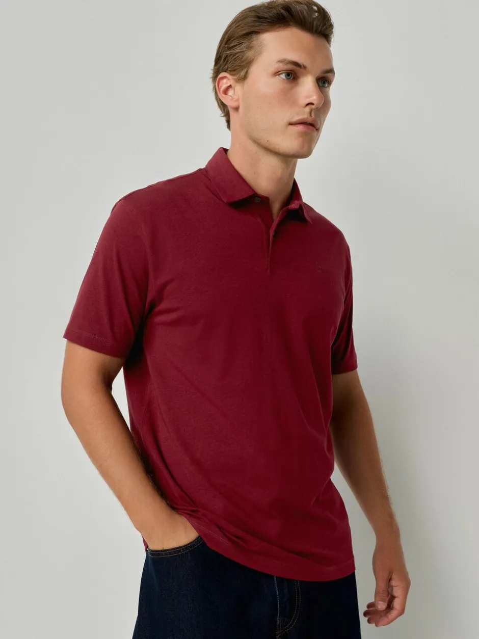 Poloshirts*Next Marineblauw/groen/bordeauxrood/geometrisch - Set van 3 jersey poloshirts met korte mouwen