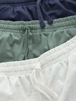 Shorts*Next - Loopback Soft Touch Shorts 3 Pack Marineblauw/groen/ijsgrijs