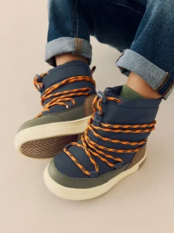 Boots|Next Marineblauw/kaki - Thermal Thinsulate™ gevoerde doorgestikte waterbestendige laarzen
