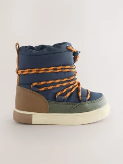 Boots|Next Marineblauw/kaki - Thermal Thinsulate™ gevoerde doorgestikte waterbestendige laarzen