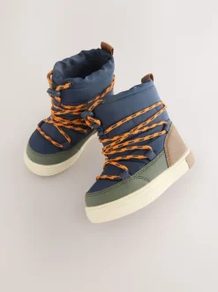 Boots|Next Marineblauw/kaki - Thermal Thinsulate™ gevoerde doorgestikte waterbestendige laarzen