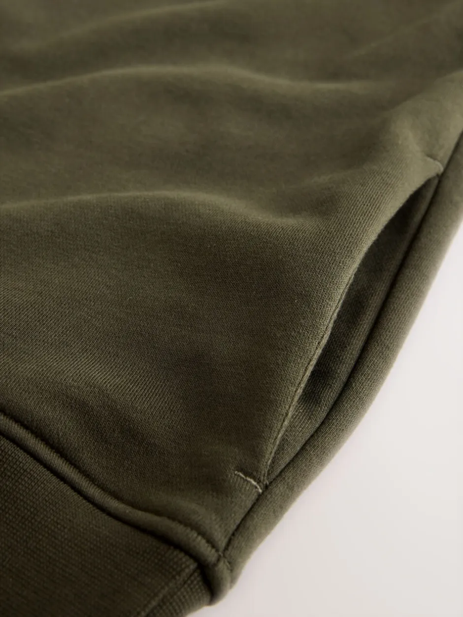 Sweaters En Hoody´S|Sweaters En Hoody´S|Next Marineblauw/kakigroen - 2 Pack Zware Jersey Sweatshirts met Hoog Katoengehalte en Kwartrits bij de Hals