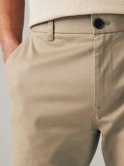 Broeken En Chino's|Next - Slim Fit - Stretch chino's verpakking van 2 Marineblauw/kiezelkleur