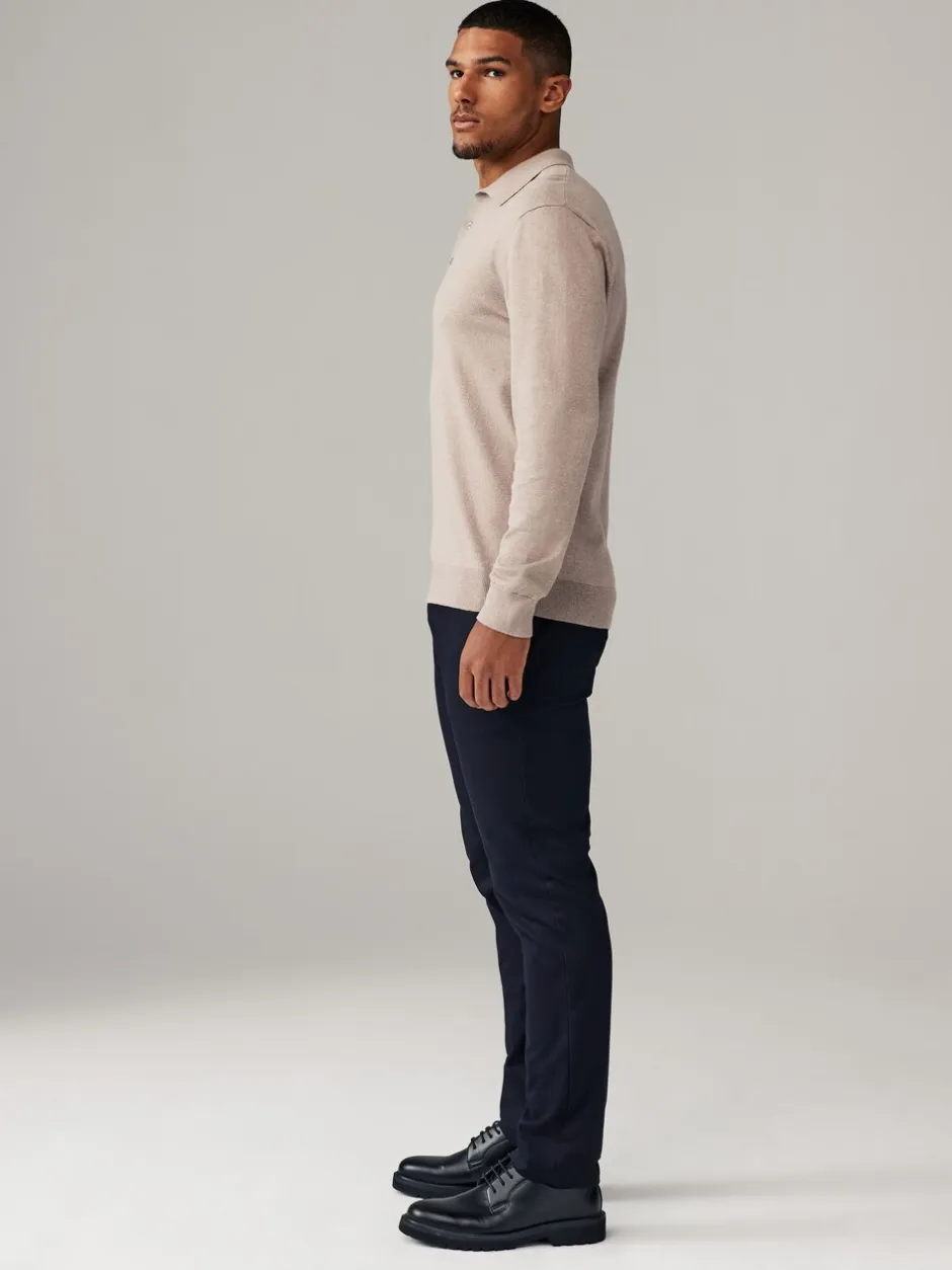 Broeken En Chino's|Next - Slim Fit - Stretch chino's verpakking van 2 Marineblauw/kiezelkleur