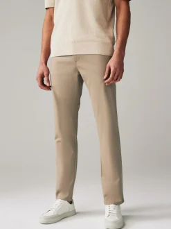 Broeken En Chino's|Next - Slim Fit - Stretch chino's verpakking van 2 Marineblauw/kiezelkleur