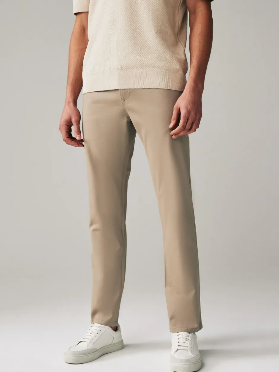 Broeken En Chino's|Next - Slim Fit - Stretch chino's verpakking van 2 Marineblauw/kiezelkleur