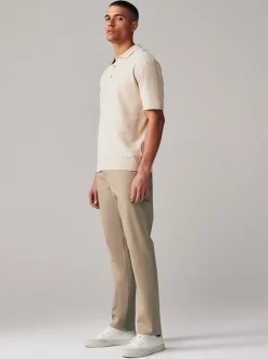 Broeken En Chino's|Next - Slim Fit - Stretch chino's verpakking van 2 Marineblauw/kiezelkleur