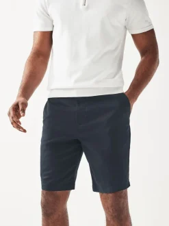 Shorts|Next - Slim Fit - Set van 2 chinoshorts met stretch Marineblauw/kiezelkleurig