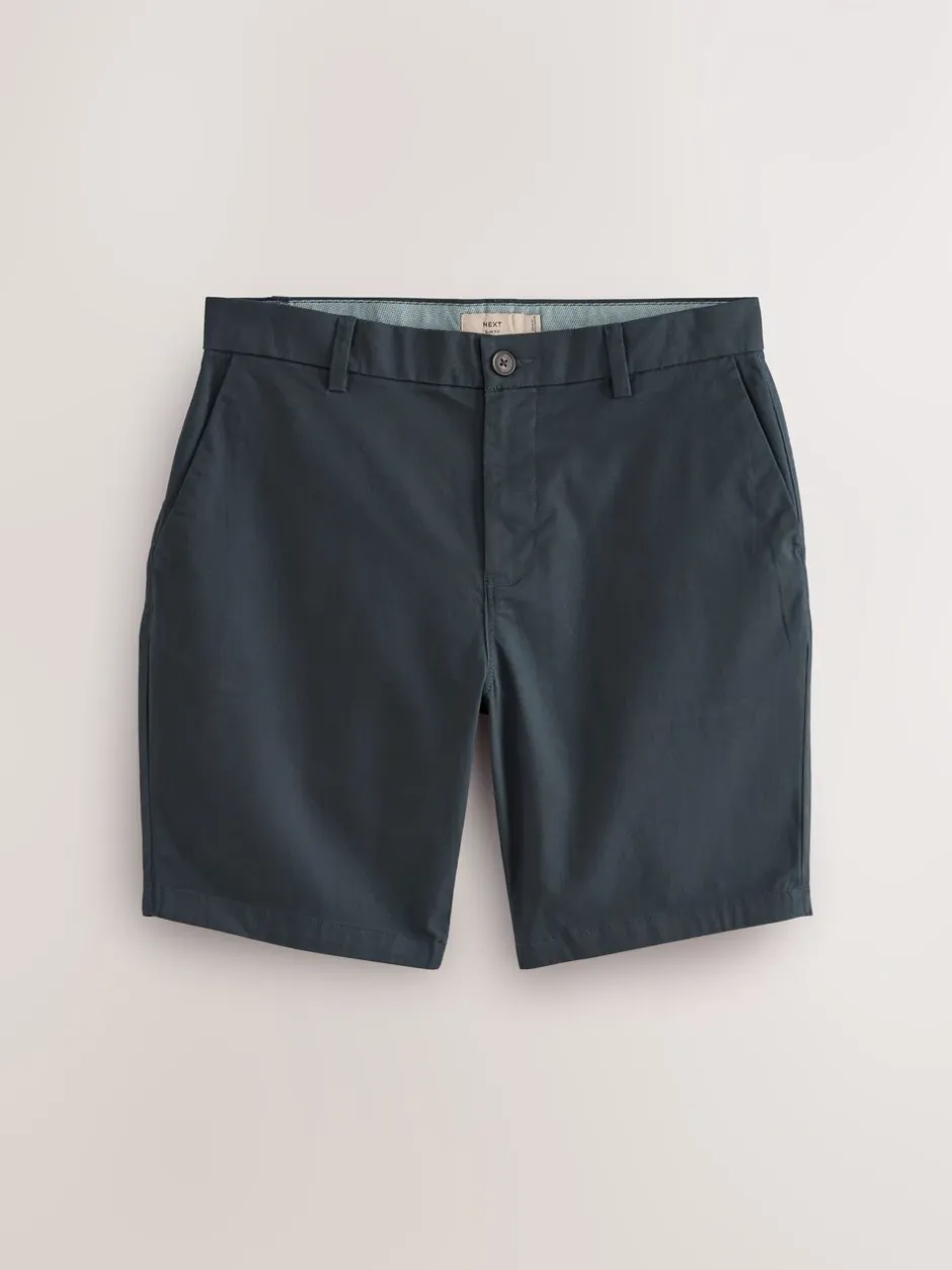 Shorts|Next - Slim Fit - Set van 2 chinoshorts met stretch Marineblauw/kiezelkleurig