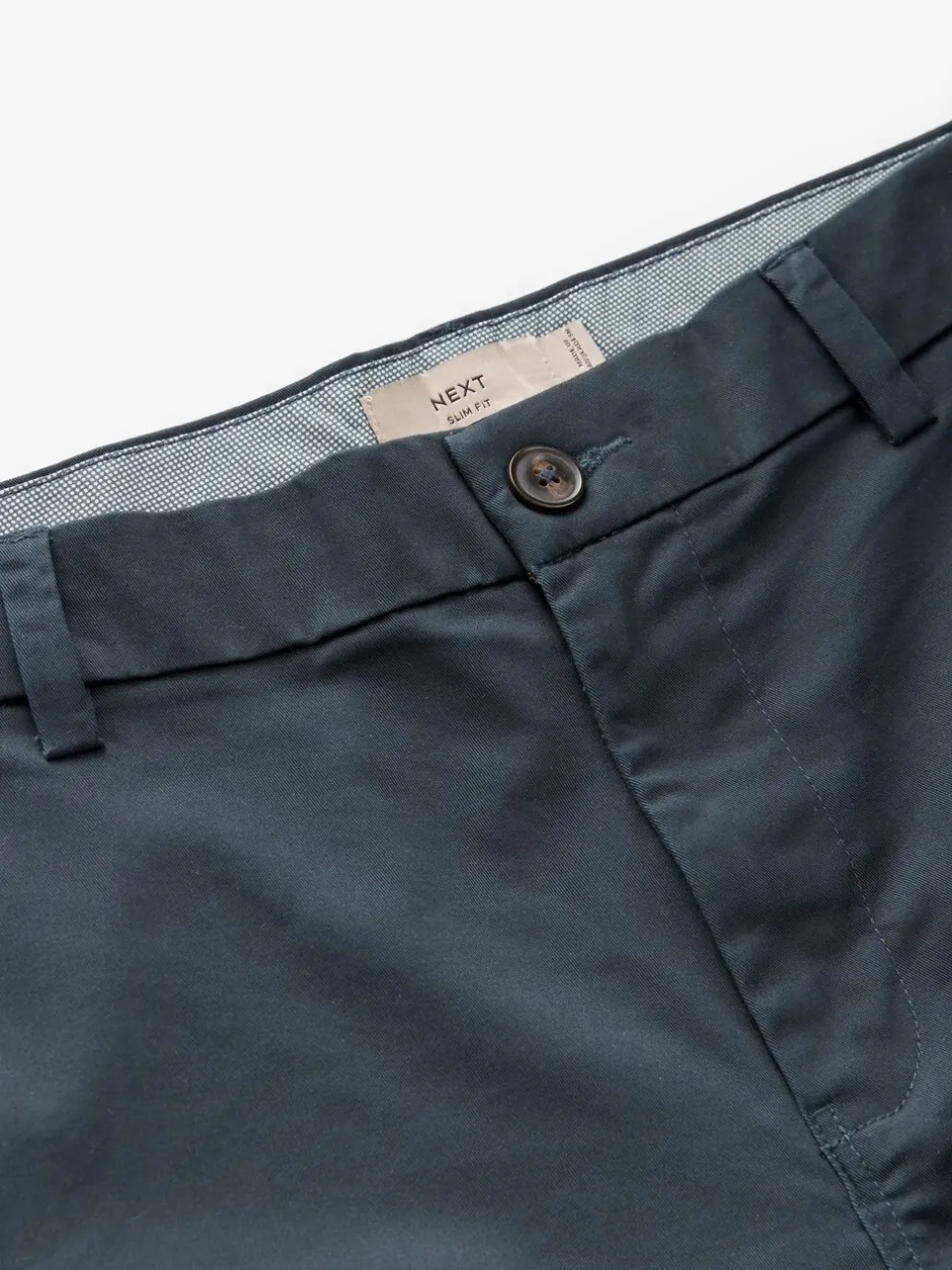 Shorts|Next - Slim Fit - Set van 2 chinoshorts met stretch Marineblauw/kiezelkleurig