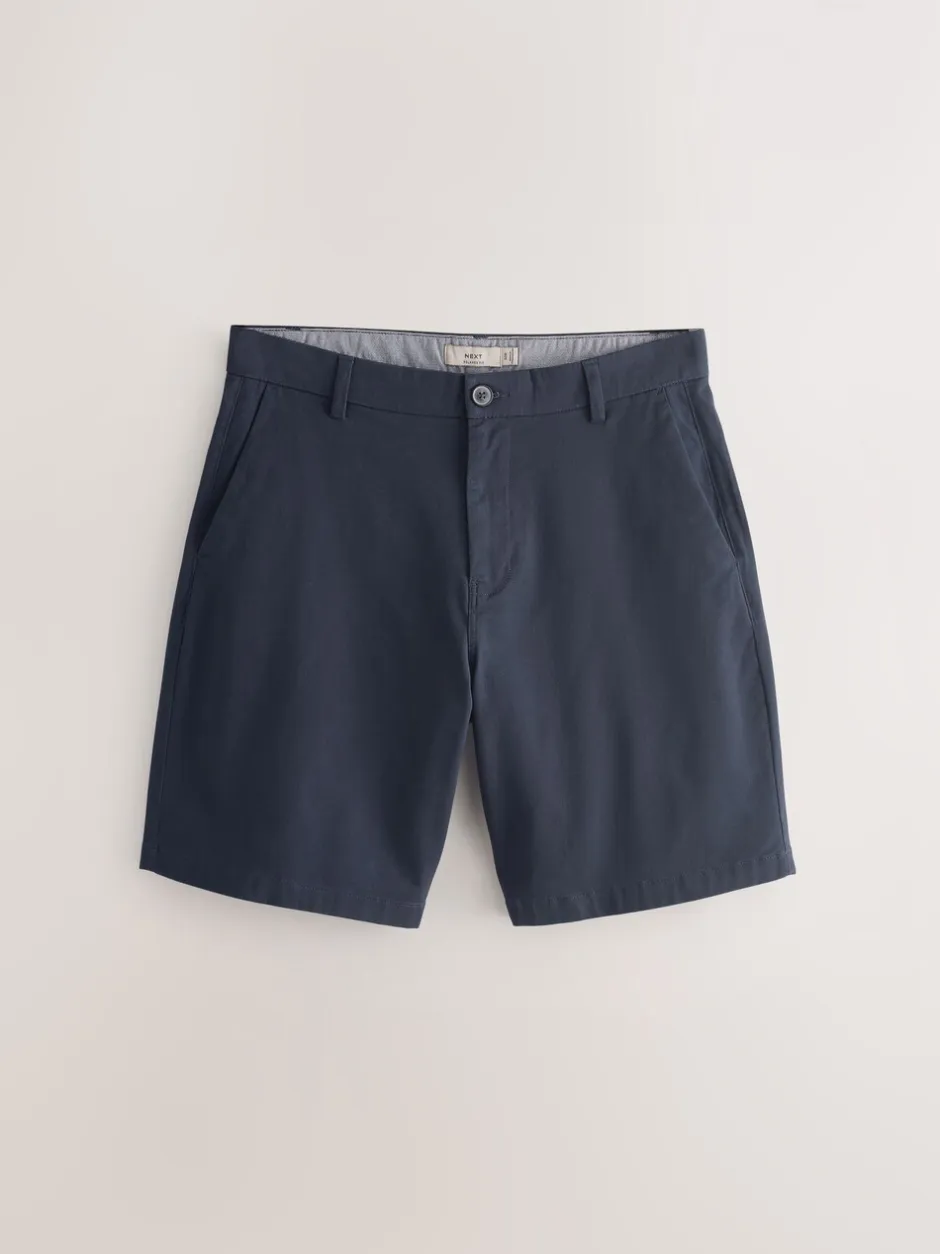 Shorts*Next - Ruimvallende pasvorm. - Set van 2 chinoshorts met stretch Marineblauw/kiezelkleurig
