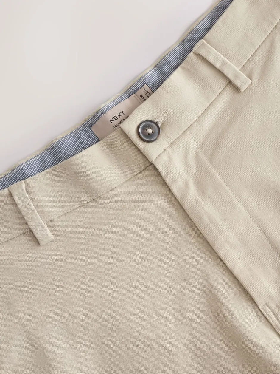 Shorts*Next - Ruimvallende pasvorm. - Set van 2 chinoshorts met stretch Marineblauw/kiezelkleurig