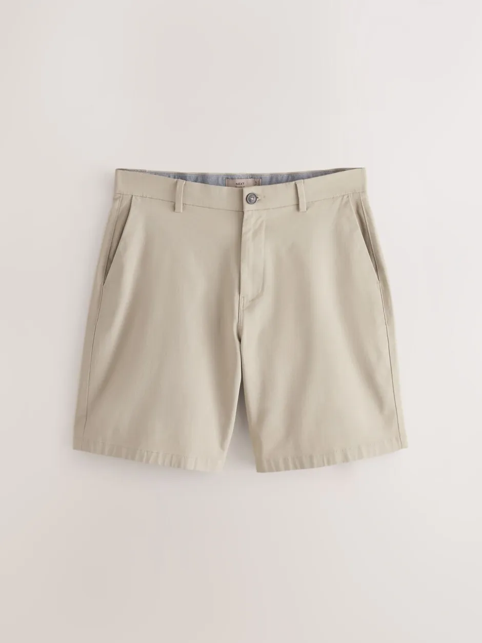 Shorts*Next - Ruimvallende pasvorm. - Set van 2 chinoshorts met stretch Marineblauw/kiezelkleurig