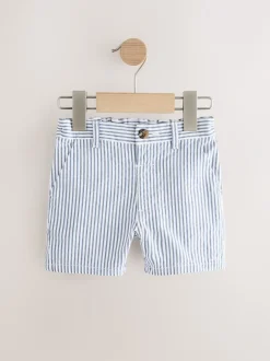 Shorts|Shorts|Next - Verpakking van 3 chinoshorts (3mnd-7jr) Marineblauw/kiezelkleurig/Strepen