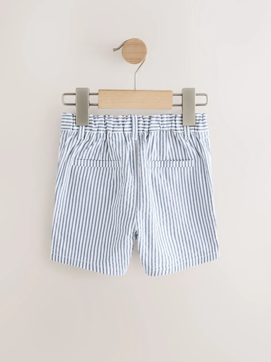 Shorts|Shorts|Next - Verpakking van 3 chinoshorts (3mnd-7jr) Marineblauw/kiezelkleurig/Strepen