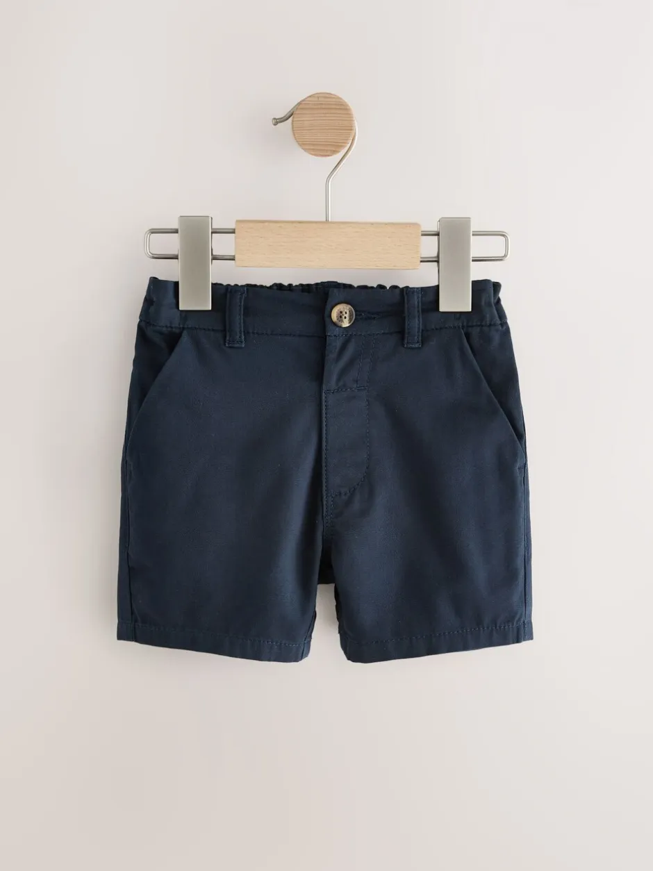 Shorts|Shorts|Next - Verpakking van 3 chinoshorts (3mnd-7jr) Marineblauw/kiezelkleurig/Strepen