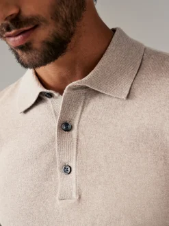 Poloshirts|T-Shirts En Hemden*Next - Gebreide poloshirts met lange mouwen 2 -pack Marineblauw/naturel