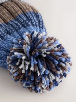 Mutsen, Handschoenen En Sjaals|Next Marineblauw/naturel - Muts, Handschoenen & colsjaal 3 -delige Set (3-16jr)