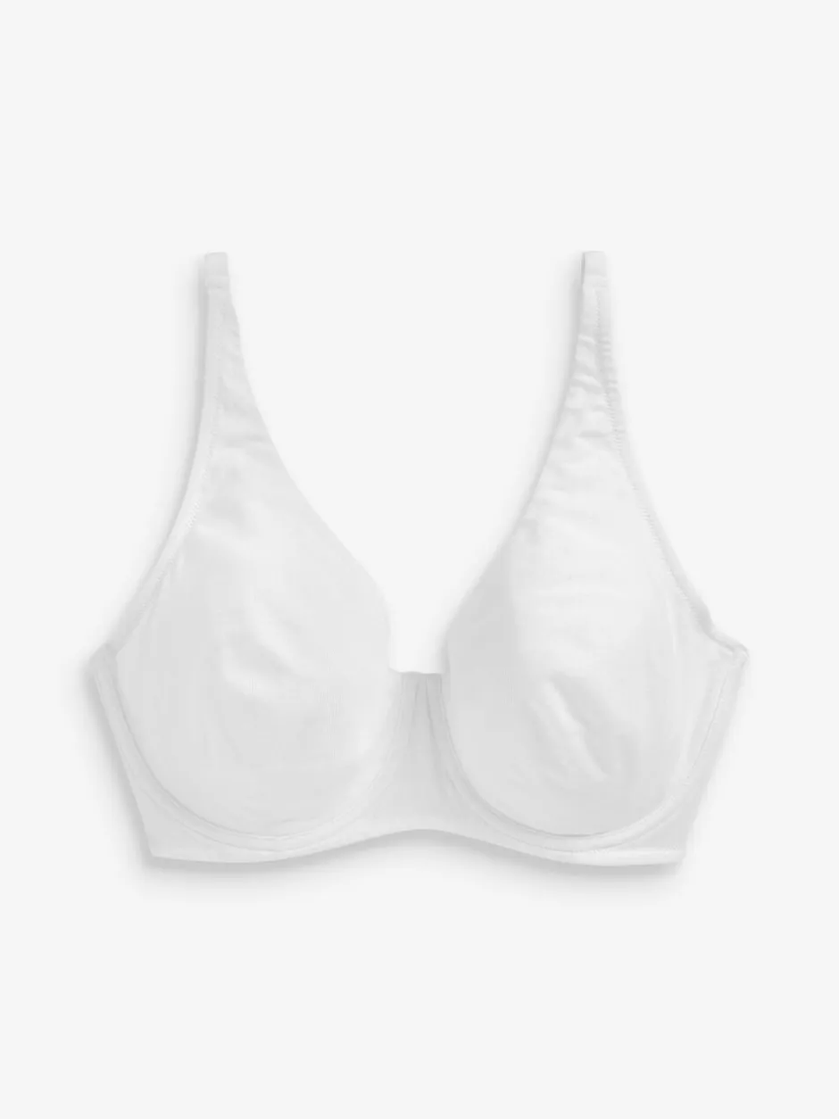 Beha's|Next - DD+ ultiem comfort beha's van katoenmix verpakking van 3 Marineblauw/roze/wit
