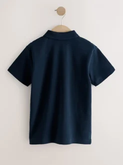 Shorts|Next Marineblauw/wit - Vertical Stripe Short Sleeve Jersey Shirt (3-16yrs)