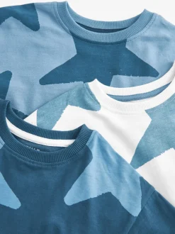 Pyjama's|Nachtkleding En Pyjama's|Next Marineblauw/wit met sterren - Verpakking van 3 korte pyjama's (9mnd -12jr)