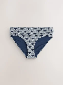 Badkleding*Next Marineblauw/witte waaier - Bikinibroekjes