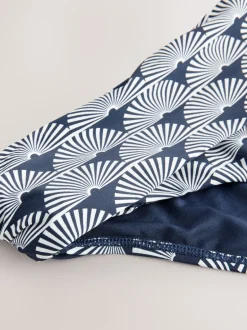 Badkleding*Next Marineblauw/witte waaier - Bikinibroekjes