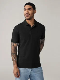 Poloshirts|T-Shirts En Hemden|Next Marineblauw/zwart/grijs/wit/saliegroen - Slim Fit - Set van 5 jersey poloshirts met korte mouwen