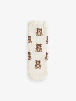Sokken*Next Marine/ecru beer - Set van 5 Cosy Terry sokken met hoog katoengehalte