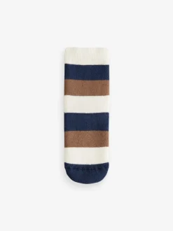 Sokken*Next Marine/ecru beer - Set van 5 Cosy Terry sokken met hoog katoengehalte