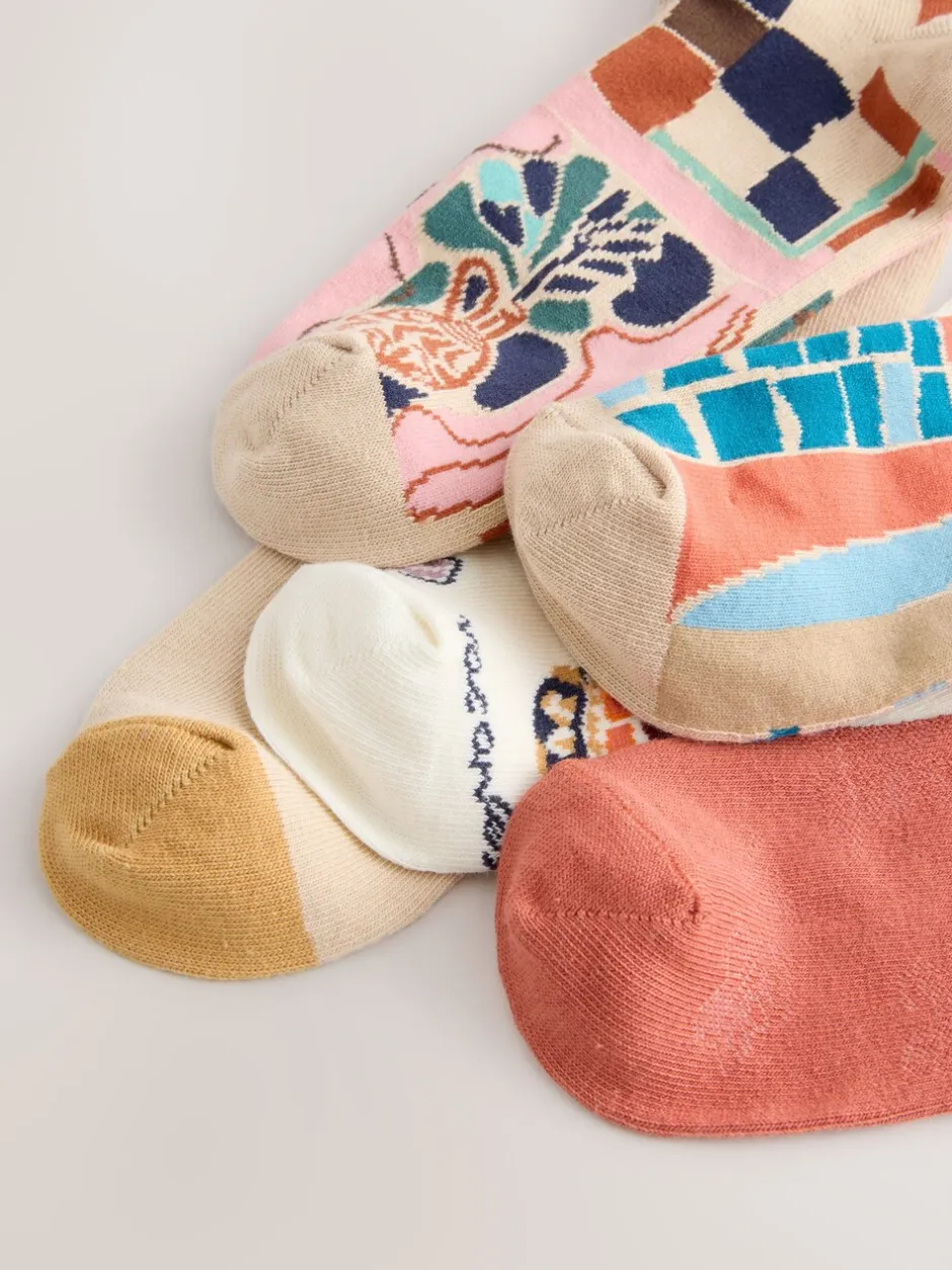 Sokken En Panty's|Next - Set van 5 paar enkelsokken Marrakesh Mix Print