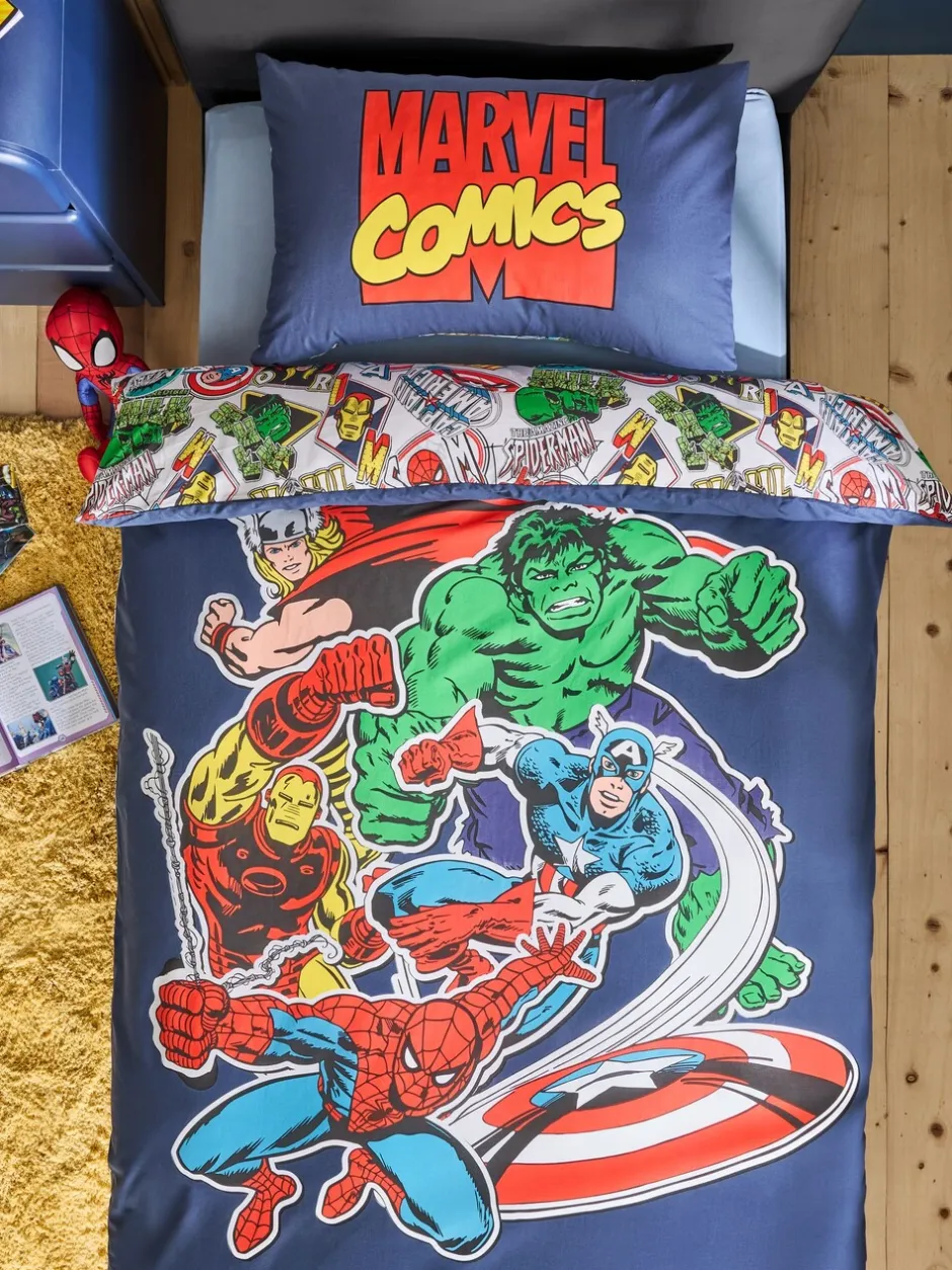 Kinderbeddengoed|Beddengoedsets En Dekbedovertrekken|Next Marvel dekbedovertrek en kussensloop