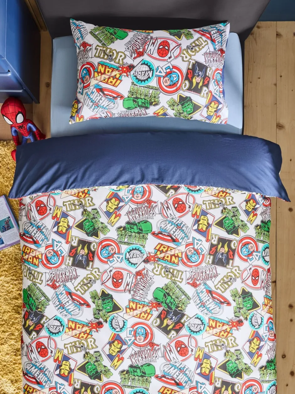 Kinderbeddengoed|Beddengoedsets En Dekbedovertrekken|Next Marvel dekbedovertrek en kussensloop