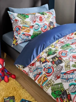 Kinderbeddengoed|Beddengoedsets En Dekbedovertrekken|Next Marvel dekbedovertrek en kussensloop