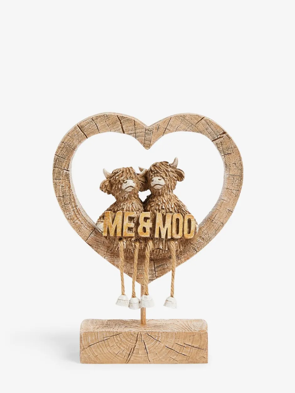 Decoraties*Next Me and Moo Hamish The Highland Cow hartdecoratie