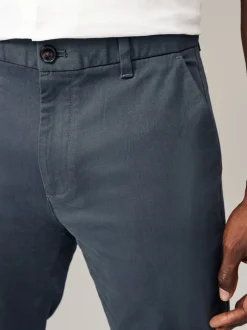Broeken En Chino's*Next Medium blauwgrijs - Slim Fit - Stretchy chino