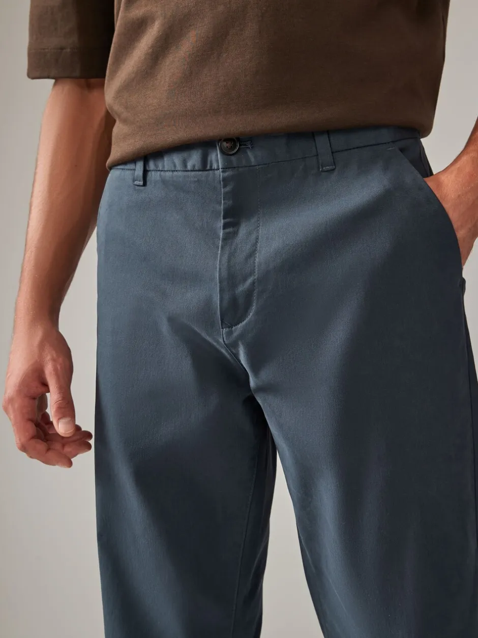 Broeken En Chino's*Next Medium blauwgrijs - Straight fit - Stretchy chino