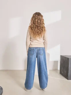 Jeans*Next Medium denimblauw - Jeans met wijde pijpen (3-16 jr)