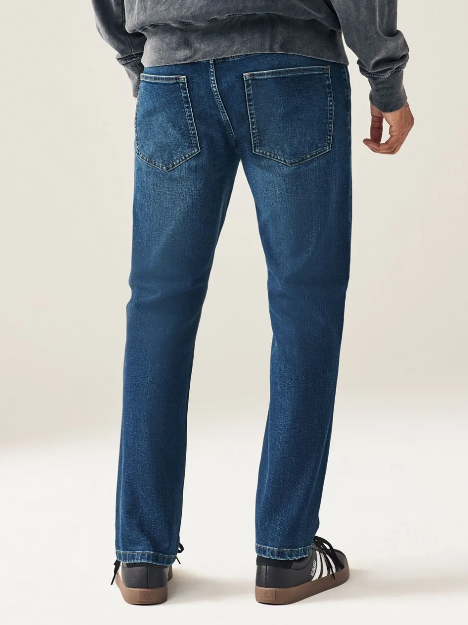 Jeans|Next Mediumblauw - Enkele - Slim fit klassieke stretchy jeans