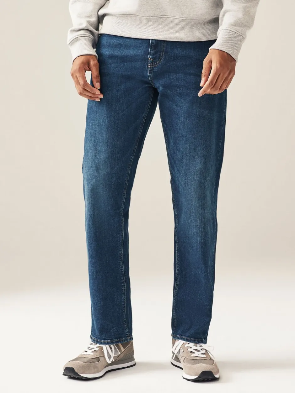 Jeans*Next Mediumblauw - Rechte, klassieke jeans met stretch