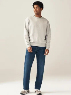 Jeans*Next Mediumblauw - Rechte, klassieke jeans met stretch