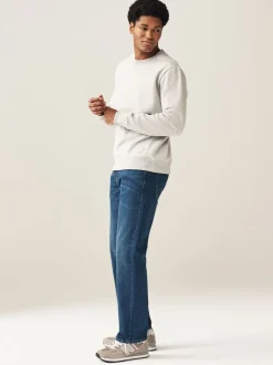Jeans*Next Mediumblauw - Rechte, klassieke jeans met stretch