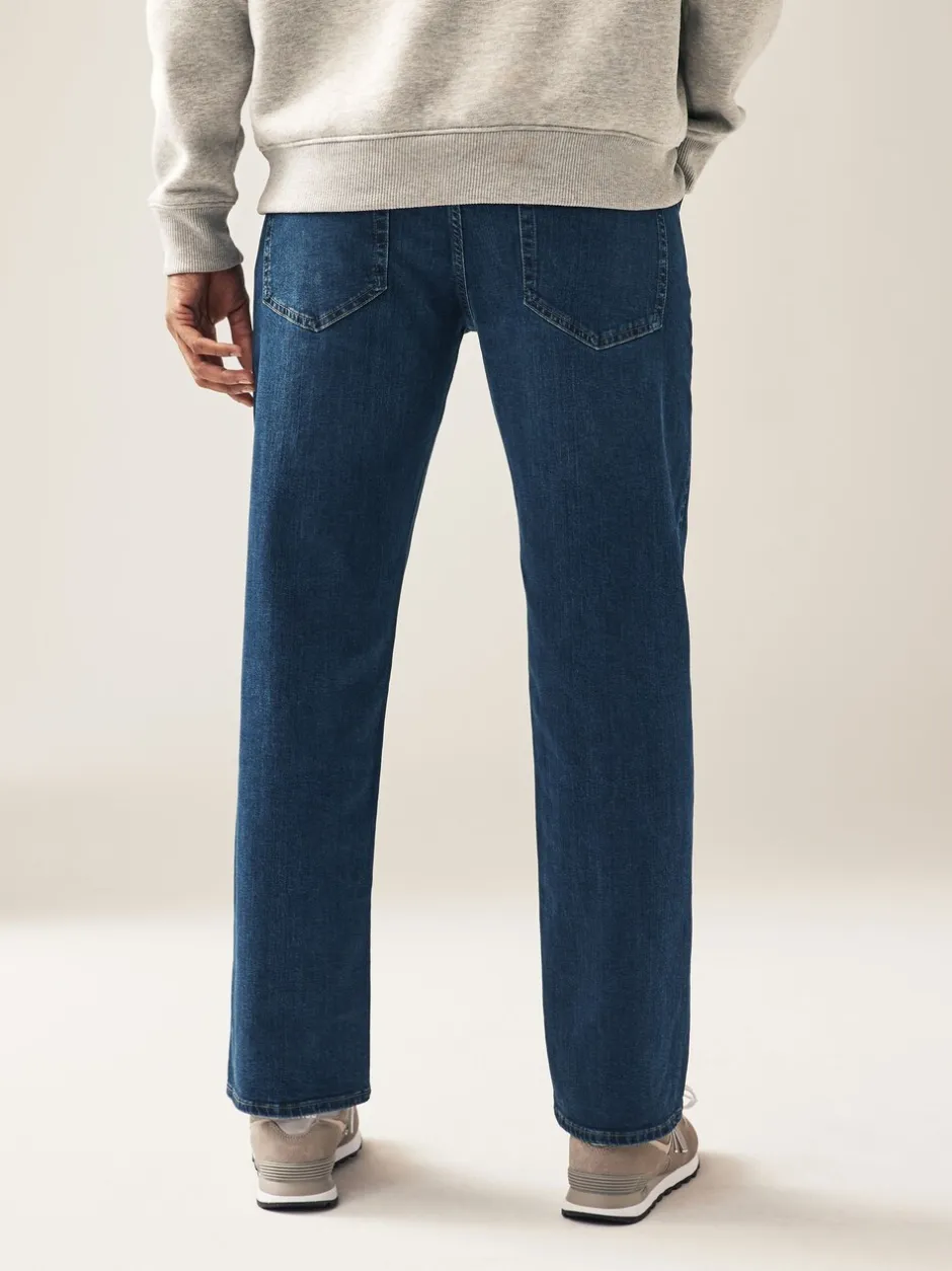Jeans*Next Mediumblauw - Rechte, klassieke jeans met stretch