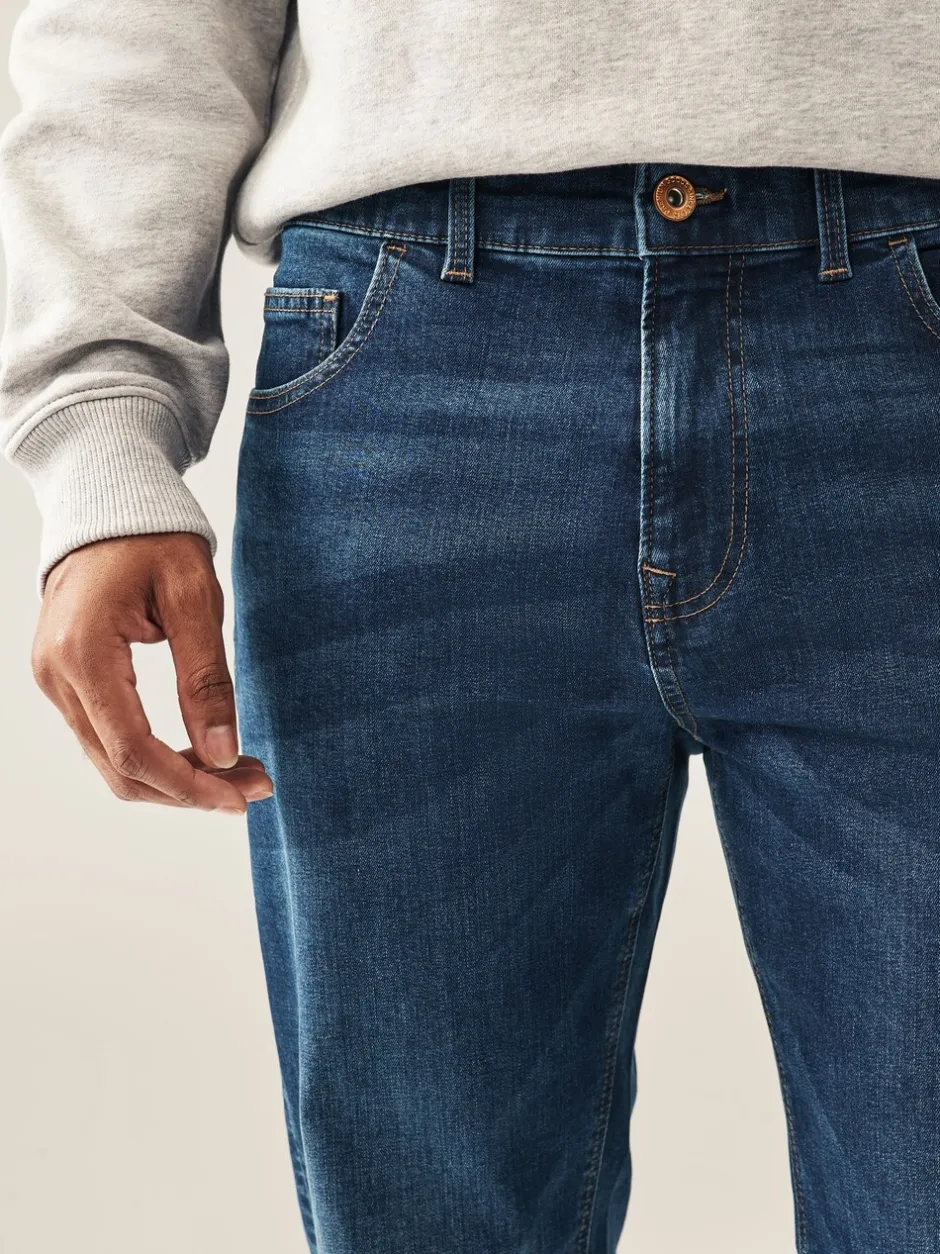Jeans*Next Mediumblauw - Rechte, klassieke jeans met stretch