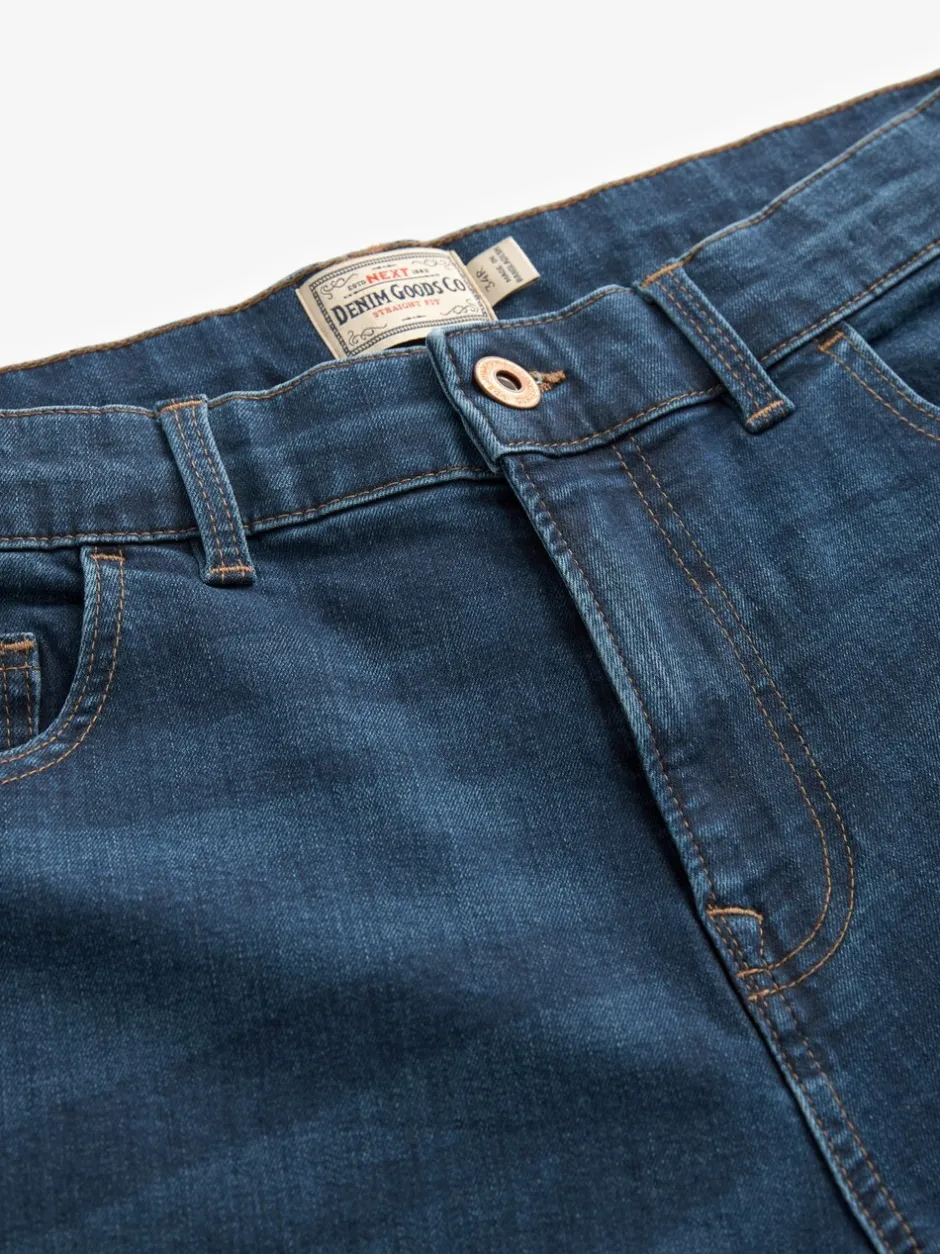 Jeans*Next Mediumblauw - Rechte, klassieke jeans met stretch